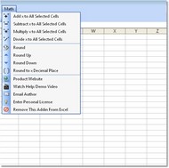 Excel Add, Subtract, Multiply, Divide All Cells So screenshot